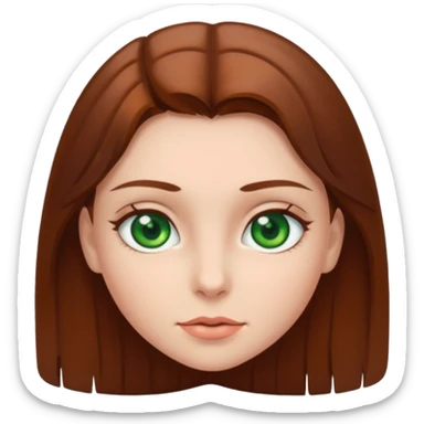 Chief girl with green eyes and brown hair  sticker