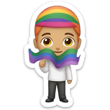 LGBT flag muslim sticker