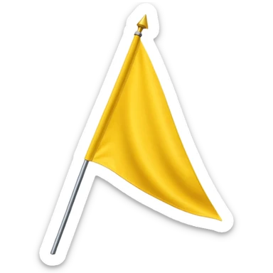 Make a yellow colour triangular flag spreading upward sticker