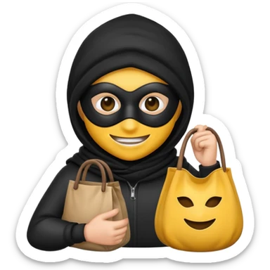 Thief emoji sticker
