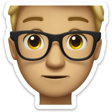 tears falling down under cool black glasses sticker