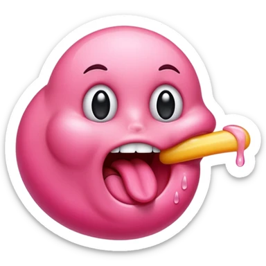 Hot tongue licking emoji sticker