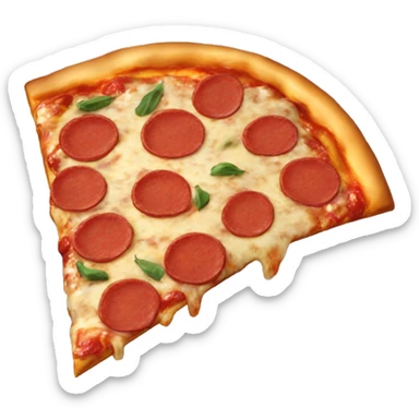 Pizza with sausage and pepperoni topping sticker