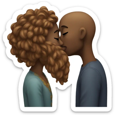 lovers kissing sticker