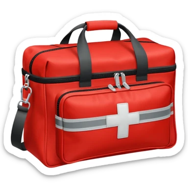 red paramedic bag sticker