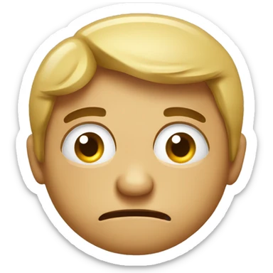 disappointed face to a joke thats unfunny to the point it makes you mad sticker