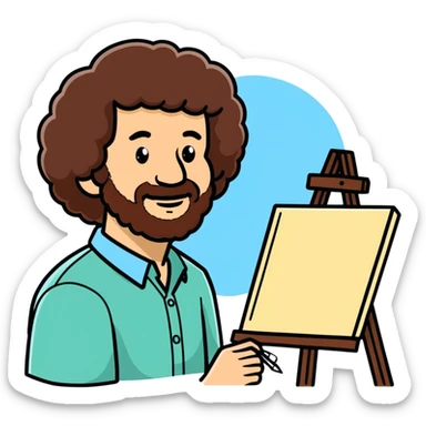 bob ross sticker