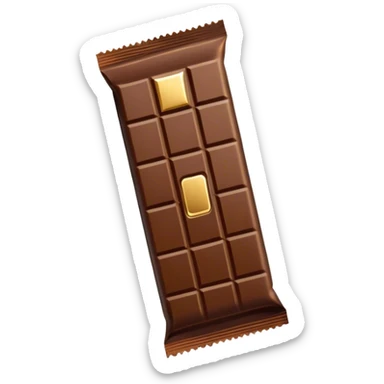 Vertical Chocolate bar packaging, front view sticker