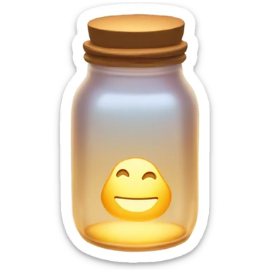 Jar with light inside sticker