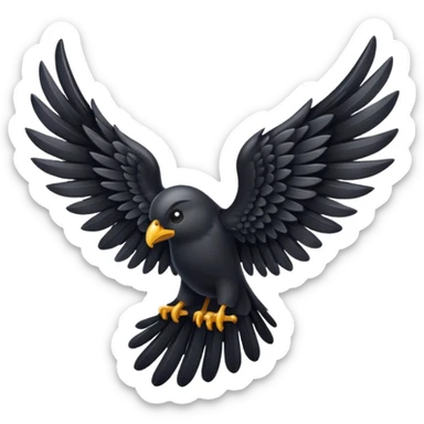 a black wing sticker