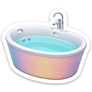 Colorful Pastel luxury jacuzzi bathtub  sticker