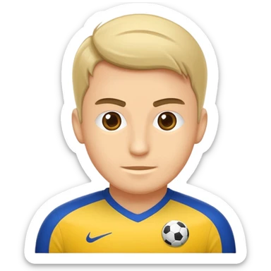 Sebastian Szymanski futbolcusu, genç Polonyalı futbolcu, kısa saçlı, futbol formasıyla, futbol topuyla, dinamik pozda sticker