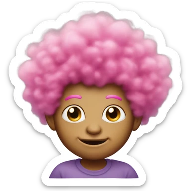 Trolls pink big hair sticker