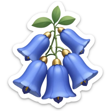 light blue bluebells  sticker