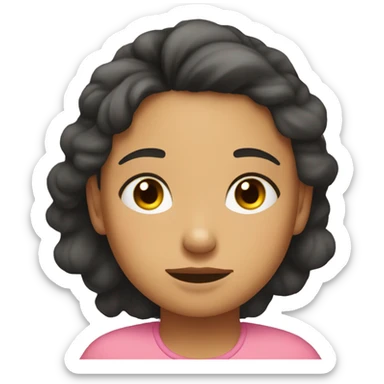 Daughter sleeping on the floor  sticker