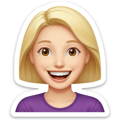 smiling and laughing with moving sticker