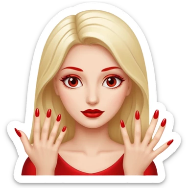 Diva with nails sticker