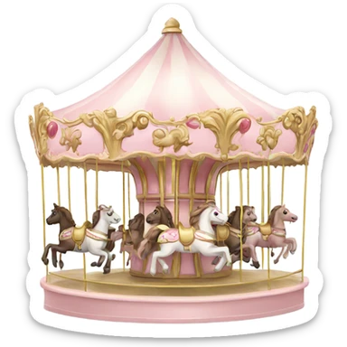 light pink carousel sticker