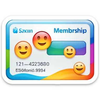membership card  sticker