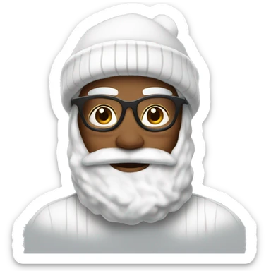 White christmas cozy sticker