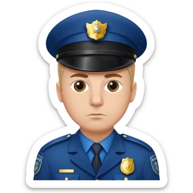 give the policeman british police uniform sticker