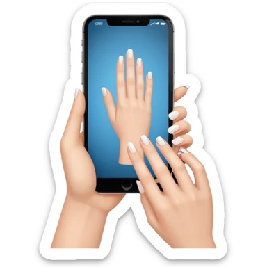 Celular mano de una chica sticker
