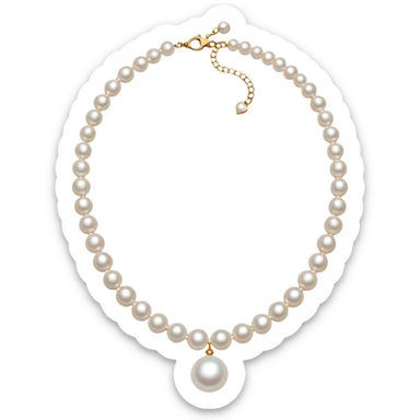 fancy pearl necklace sticker