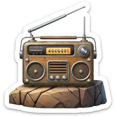 radio sopra una montagna sticker