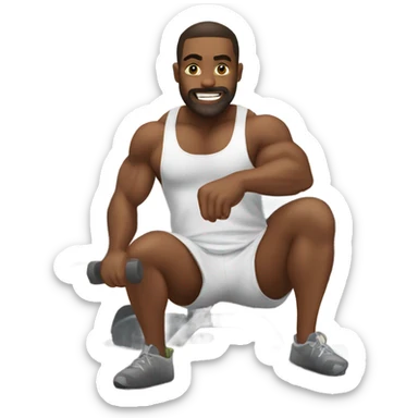 me doing excersice at gym sticker