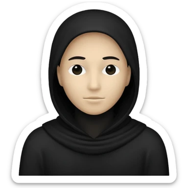 silueta negra persona sin rostro sticker