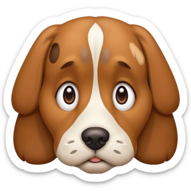 sad doggy sticker