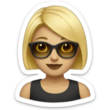 girl sunglasses blonde shorthair sticker