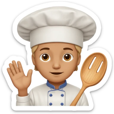 not human funny character with cook hat  sticker