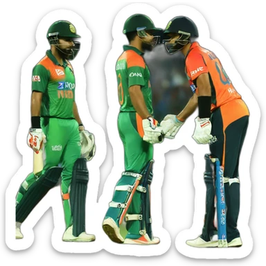 virat kohli kiss babar azam sticker