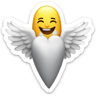 Crée un emoji représentant un cœur avec des ailes, dégageant une aura ultra romantique. sticker