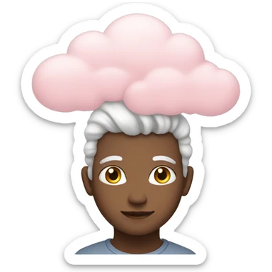 pastel pink cloud sticker