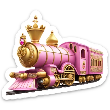 pink princess train sticker