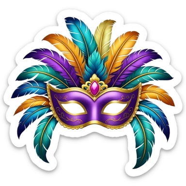 Carnival mask sticker