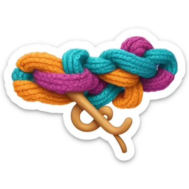 A logo for a crochet business called cozy loops sticker