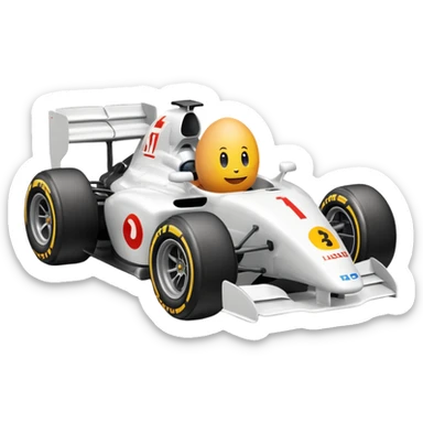 Egg in formula 1 car sticker