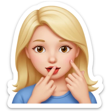 Femme qui mort sont doigts de façon mignonne sticker