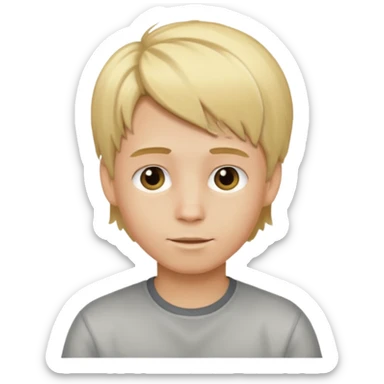 Je veux un garçon blond qui montre à la caméra ses cheveux avec des mèches blondes sticker