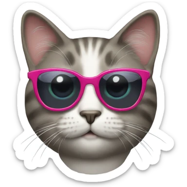 Cat with sunglasses sticker