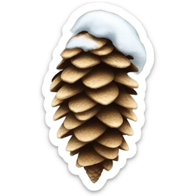 spruce pine cone snowy sticker