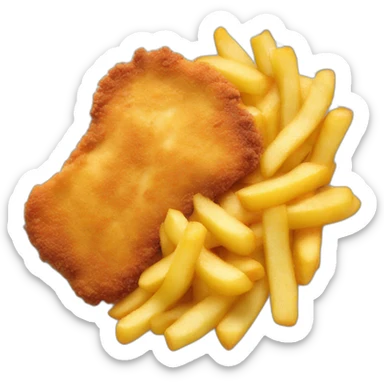 Schnitzel mit Pommes sticker