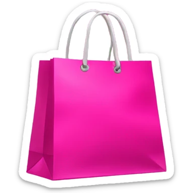 Hot pink shopping bag sticker