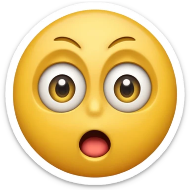 A shocked emoji sticker