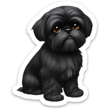 black Shih-Tzu sticker