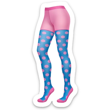 pink and blue polka dot tight sticker