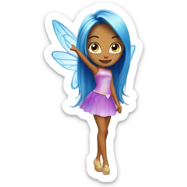 Winx club stella listing to music sticker
